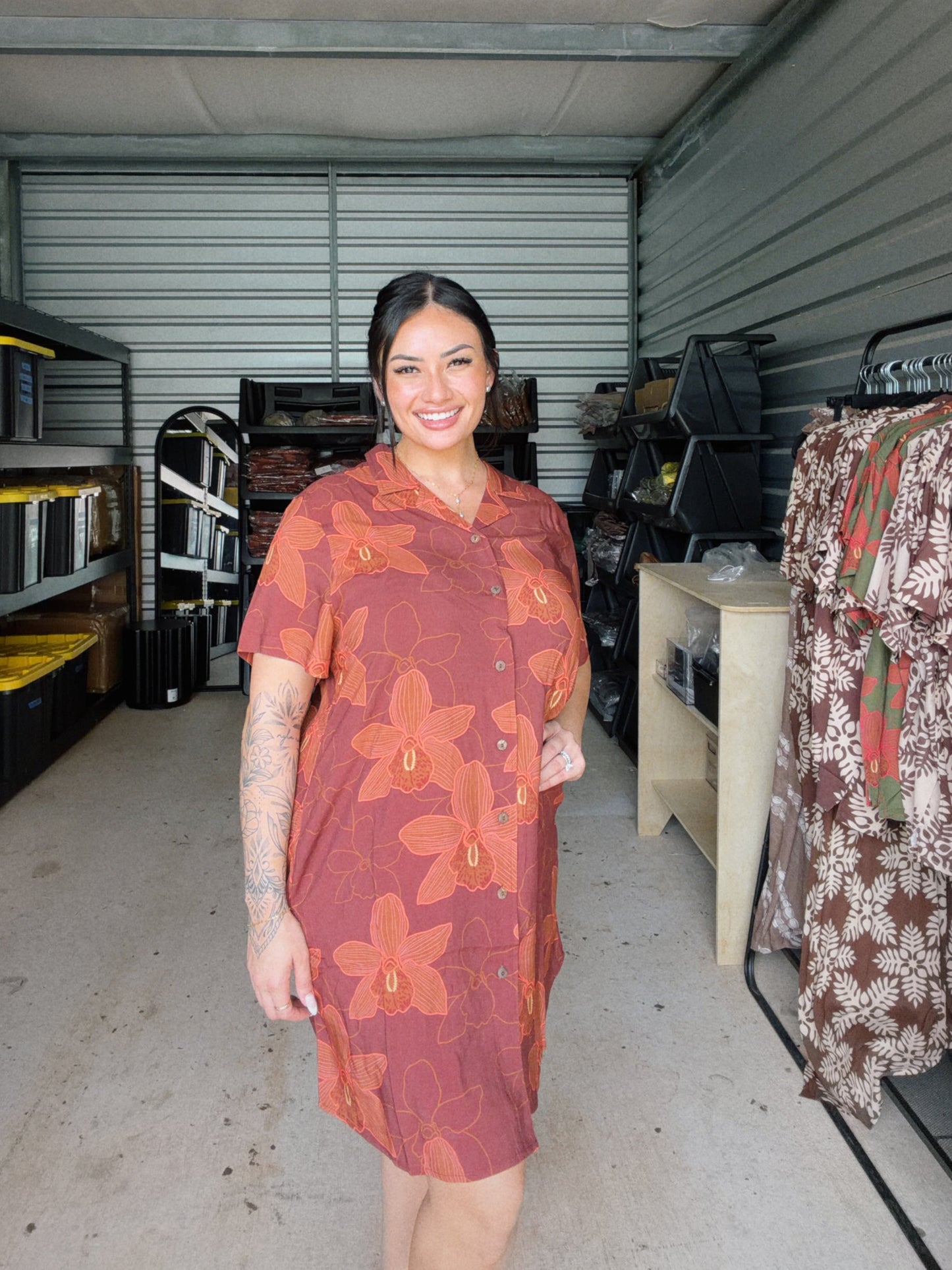 Women’s Red Orchid Tshirt Dress