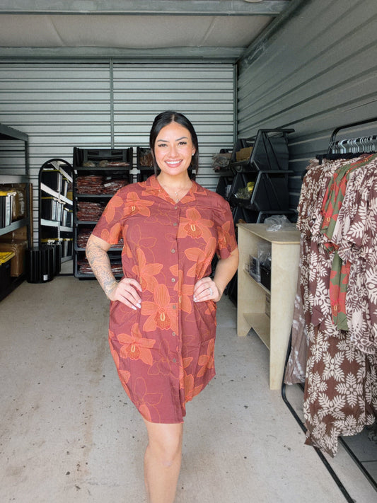 Women’s Red Orchid Tshirt Dress