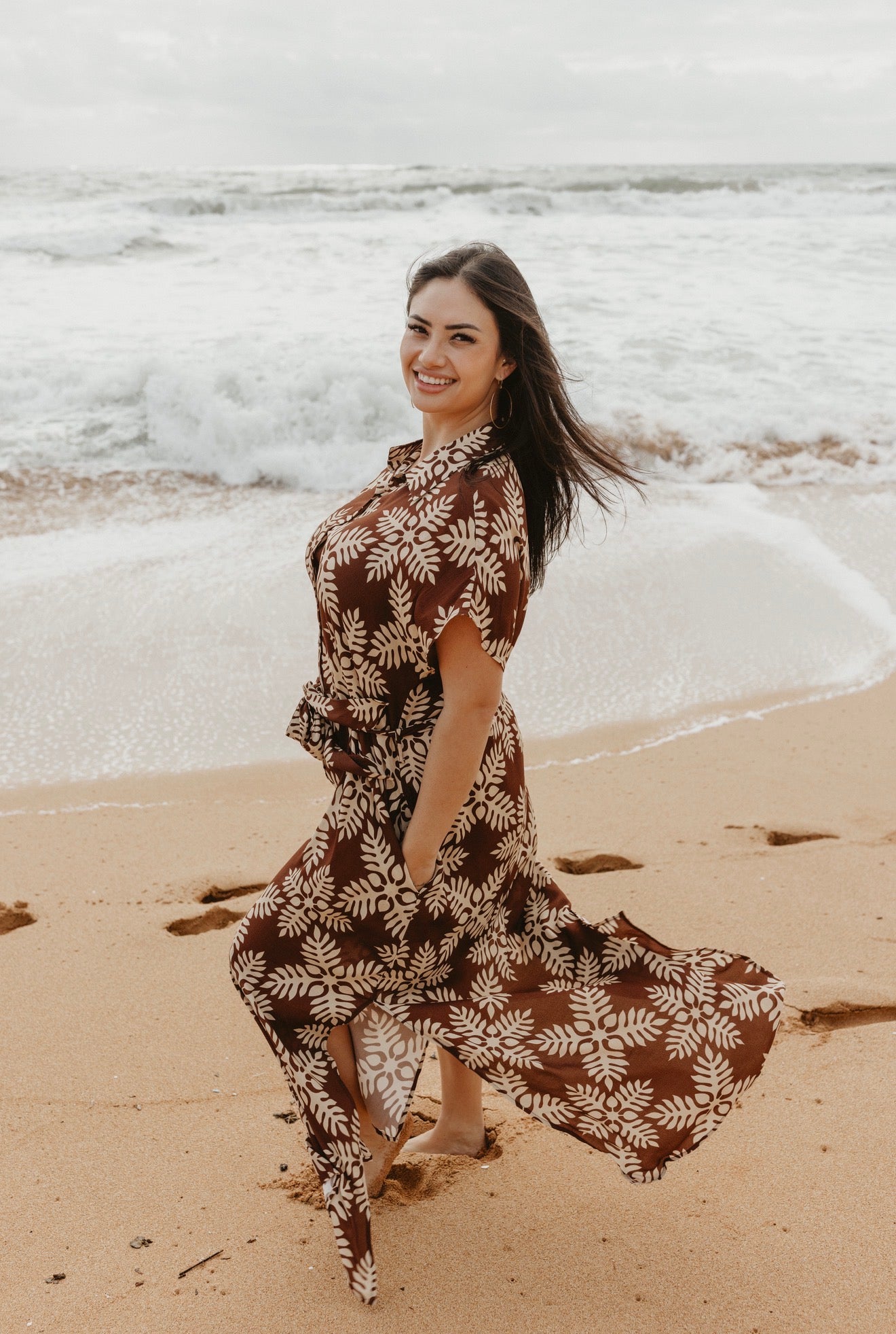 Mocha Lauae Lei Dress