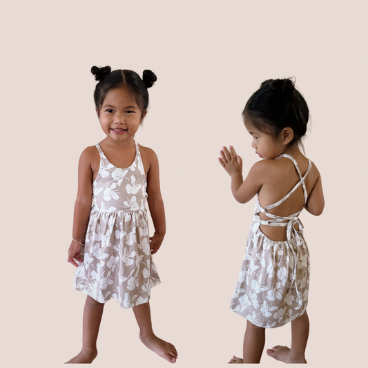 White Ginger Keiki Dress