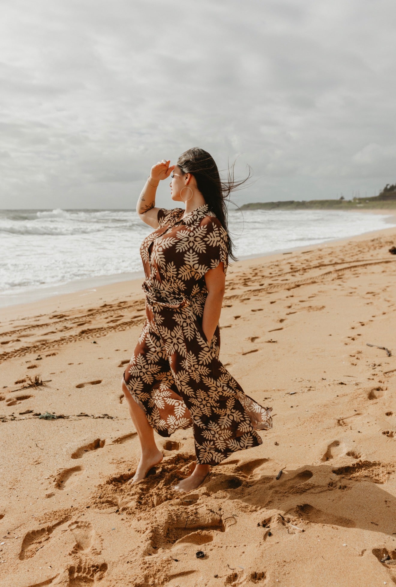Mocha Lauae Lei Dress