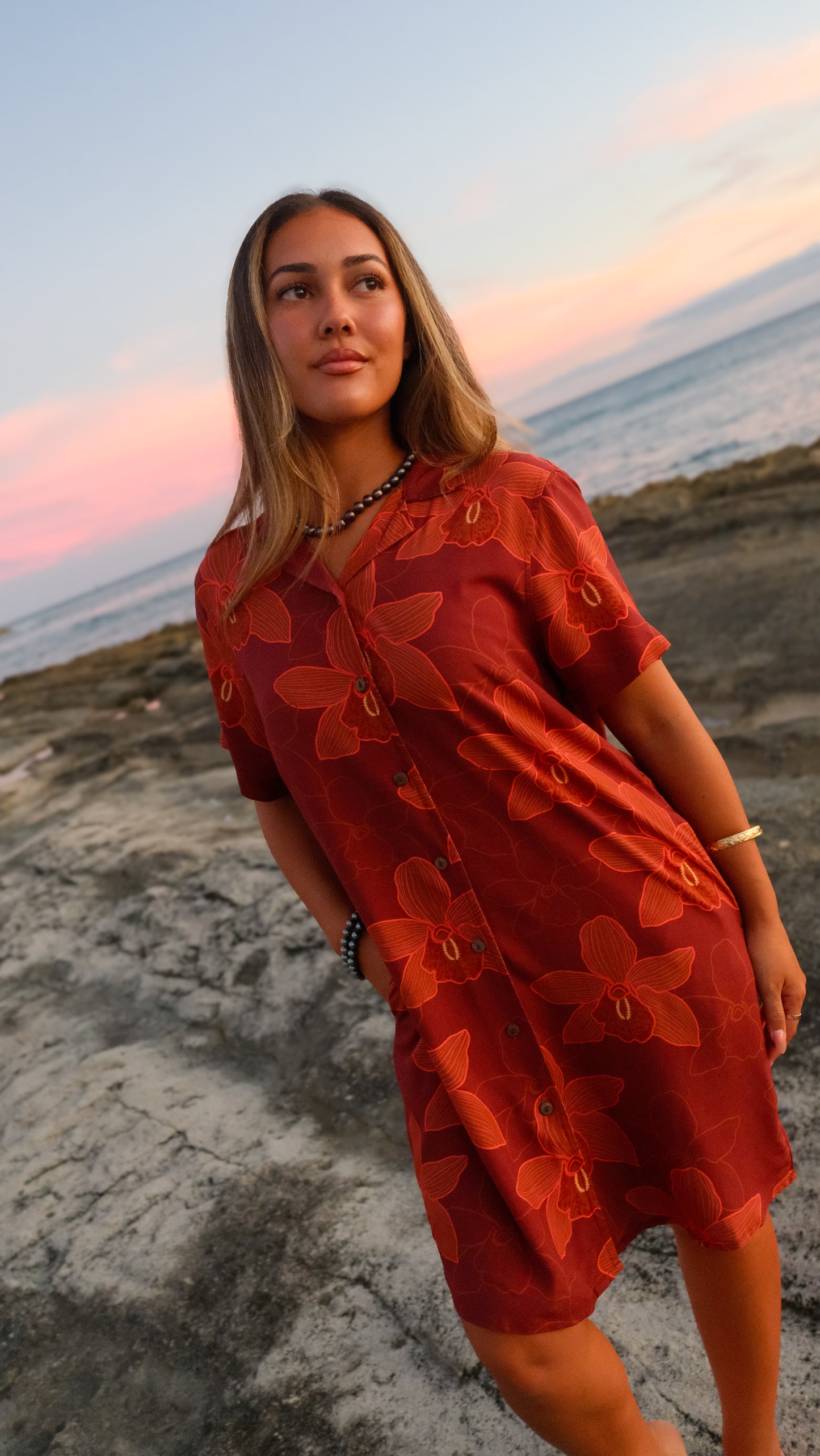 Women’s Red Orchid Tshirt Dress
