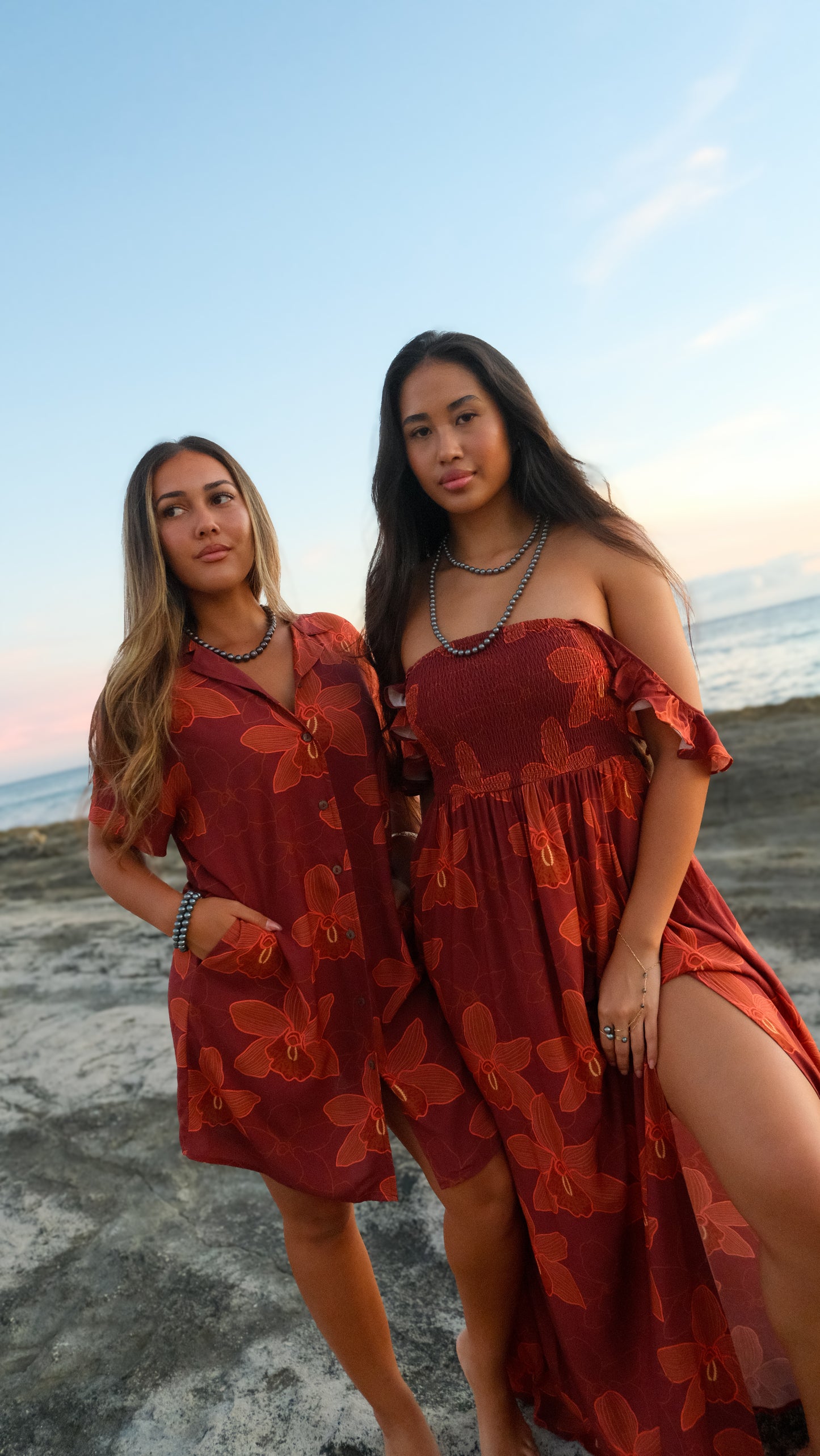 Lani Dress in Red Orchid